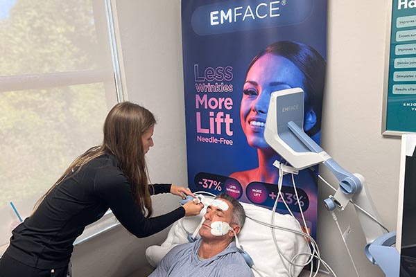 Emface face lift treatment performed on male patient at FIBB Fort Myers
